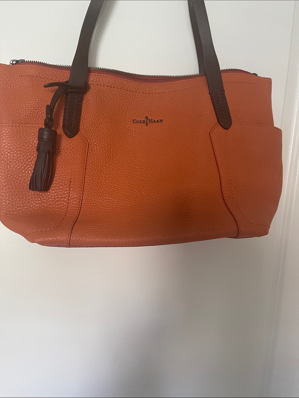 Cole Hahn Orange Tote
